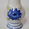 Ваза винтажная Im Stil Royal Bayreth с сине-зеленым цветочным декором, керамика, 17 см, Германия, 1960-70гг.