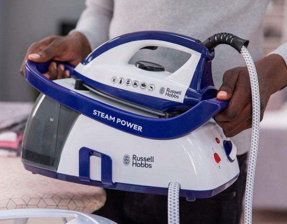 RUSSELL HOBBS RUSSELL HOBBS Dampfbugelstation Power Steam 24440-56, 1300 ml Wassertank, 2600 Watt Паровая гладильная станция RUSSELL HOBBS Power Steam 24440-56, резервуар для воды 1300 мл, 2600 Вт