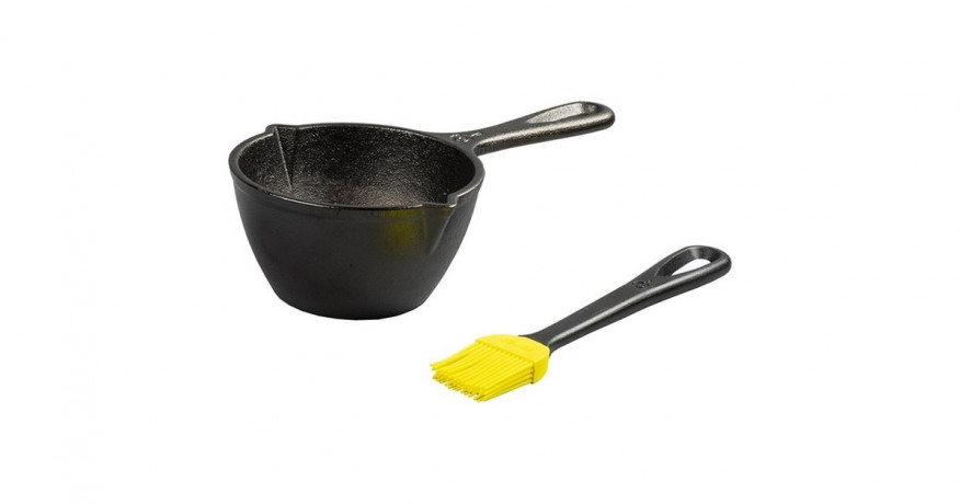 Lodge Lodge Saucen Kit LMPB21, mit Stiel, Topf schwarz, O 13,6cm, inkl. Silikonpinsel schwarz Набор для соуса Lodge LMPB21, с ручкой, черная кастрюля, O 13,6 см, включая силиконовую кисточку