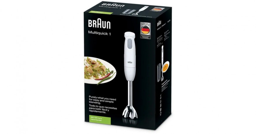 Braun Braun MultiQuick MQ 100 Curry, Stabmixer weiss  weiss Braun MultiQuick MQ 100 Curry, погружной блендер белый