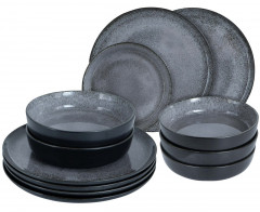 Moritz &amp; Moritz Moritz &amp; Moritz Tafelservice Anthrazit 12-tlg. Digital  anthrazit Обеденный сервиз Moritz &amp;amp; Moritz антрацит, 12 предм. Цифровой