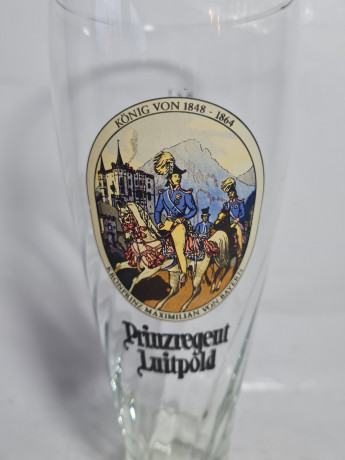 Немецкие пивные бокалы винтажные Rastal / Prinzregent Luitpold, 2 шт., стекло, 0.5 л, 23 см, Германия, 1980-90гг.