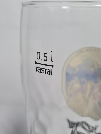 Немецкие пивные бокалы винтажные Rastal / Prinzregent Luitpold, 2 шт., стекло, 0.5 л, 23 см, Германия, 1980-90гг.