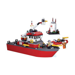 Sluban Klemmbausteine Loschboot mit Oltank (405 Teile) Пожарный катер с масляным баком (405 шт.)