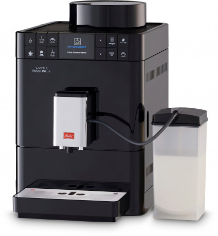 Melitta Melitta Kaffeevollautomat Passione One Touch F53/1-102, schwarz, One Touch Funktion, tassengenau frisch gemahlene Bohnen Полностью автоматическая кофемашина Melitta Passione One Touch F53/1-102, черная, функция одного касания, свежемлотые зерна в