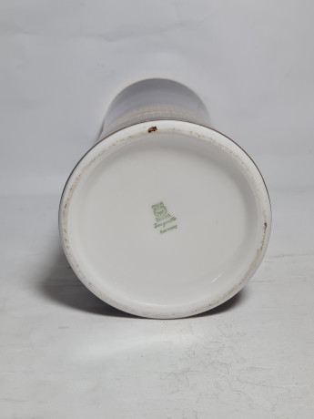 Ваза винтажная Jaeger&Co PMR Bavaria, темно-синяя с золотистым орнаментом, фарфор, 25 см, Германия, 1960-70гг.