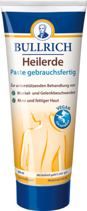 Bullrich Лечебная глина в тюбике, для заживления мыщц и суставов, пятен акне и жарной кожи, 200 мл Bullrich Лечебная глина в тюбике, для заживления мыщц и суставов, пятен акне и жарной кожи, 200 мл