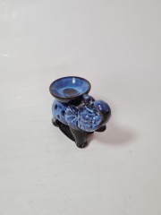 Подсвечник винтажный Zen Dekor &quot;Синий слон&quot;, 9 х 11 см, Германия, 1970-80гг.