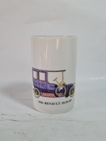 Кувшин со стаканами (5 шт.) Thomas с изображениями ретро автомобилей, фарфор, Германия, 1960-70гг.