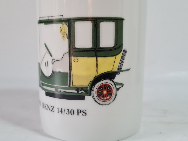 Кувшин со стаканами (5 шт.) Thomas с изображениями ретро автомобилей, фарфор, Германия, 1960-70гг.