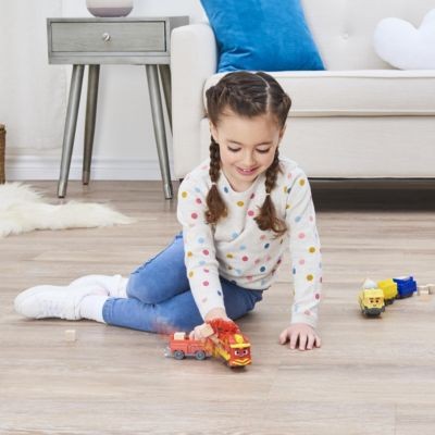 Spin Master Mighty Express Push-and-go Zug Frachter Nick mit Guterwaggon Грузовой поезд Mighty Express Push-and-go Ник с товарным вагоном