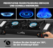 HOMELUX HOMELUX Gaskocher Campingkocher 2 flammig mit Gaskartuschen fur Grill Camper, (0-St), 2 x 2,5KW Газовая плита HOMELUX походная 2 пламени с газовыми баллончиками для кемпера-гриля, (0 шт.), 2 x 2,5 кВт