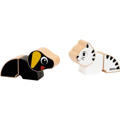 BRIO Magnet-Tiere Hund und Katze Магнит животные собака и кошка