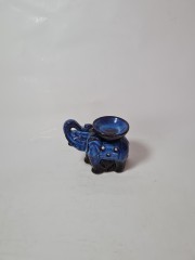 Подсвечник винтажный Zen Dekor &quot;Синий и бирюзовый слоны&quot;, 2 шт., 9 х 11 см, Германия, 1970-80гг.