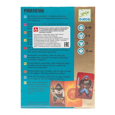 DJECO ISBN 5405113 Kartenspiel Piratatak ISBN 5405113 Карточная игра Пирататак