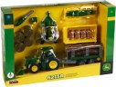 klein klein John Deere Traktor mit Anhanger und Pflug маленький трактор John Deere с прицепом и плугом