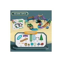 Syntek Magnetische Teile zum Zusammensetzen von Spielzeug Kinder bunte Fenster magnetische Licht Auto Spur 59pcs\/96pcs\/131ocs\/209pcs Gebaude Block magnetische Stucke Zusammenbau Spielzeug Магнитная сборка игрушечных деталей Детское красочное окно Магни