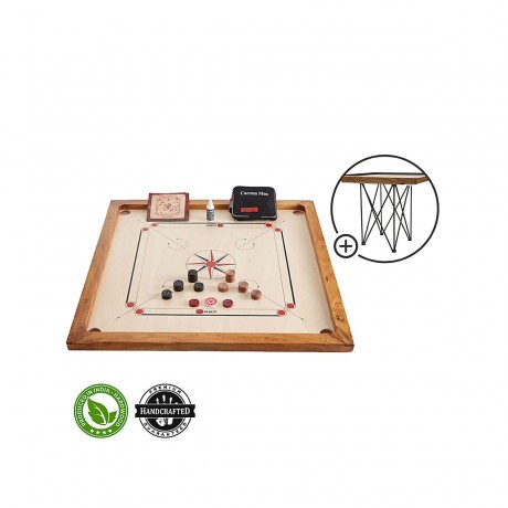 UBERGAMES Karromspiel Karrom Spiel brett + Stander Настольная Игра Карром: доска 74x74  + подставка, вес 7 кг, модель ‎ug705parent 