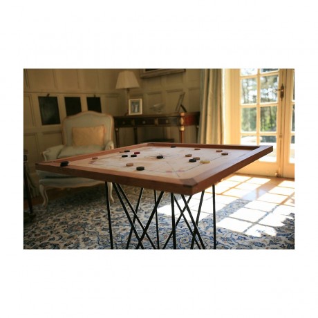 UBERGAMES Karromspiel Karrom Spiel brett + Stander Настольная Игра Карром: доска 74x74  + подставка, вес 7 кг, модель ‎ug705parent 