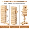 COSTWAY Wackelturm 54 Blocke aus Kiefernholz Качающаяся башня из 54 блоков из сосны.