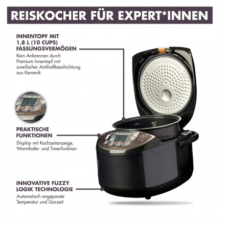 Zojirushi Zojirushi Reiskocher NL-GAQ18, 760,00 W, Dampffunktion, Fuzzy Logik Technologie  Рисоварка Zojirushi NL-GAQ18, 760,00 Вт, функция пара, технология нечеткой логики