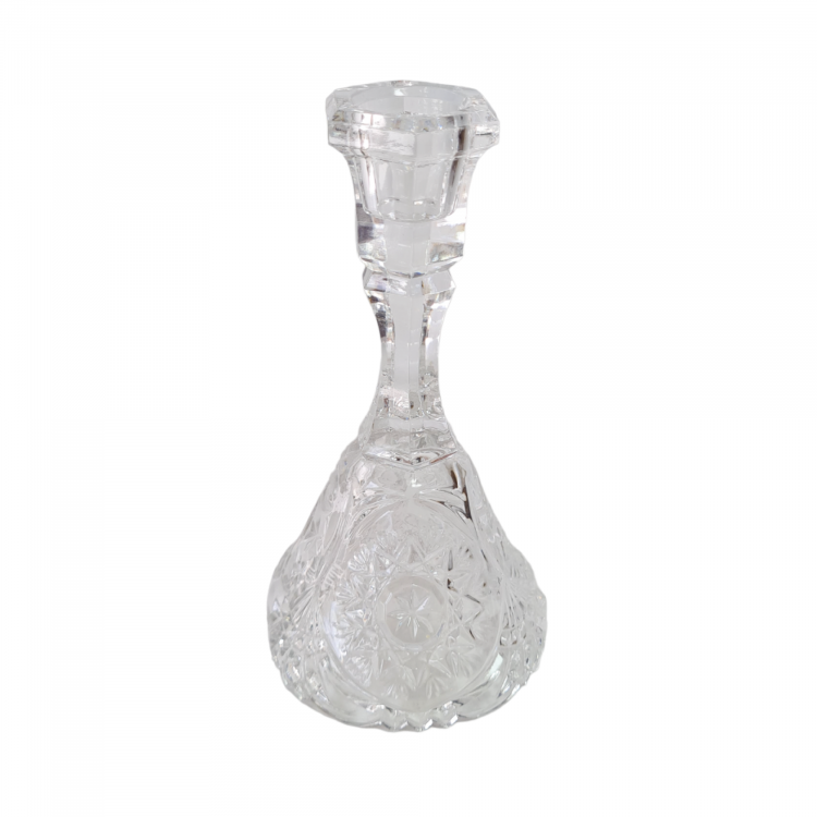 Подсвечник винтажный Anna Hutte с изображением колокольчика, хрусталь, 16 x 8,5 см, Германия, 1960-70гг.