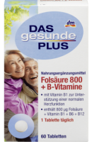 DAS gesunde PLUS Фолиевая кислота 800 + Витамин B, в таблетках, 60 шт.