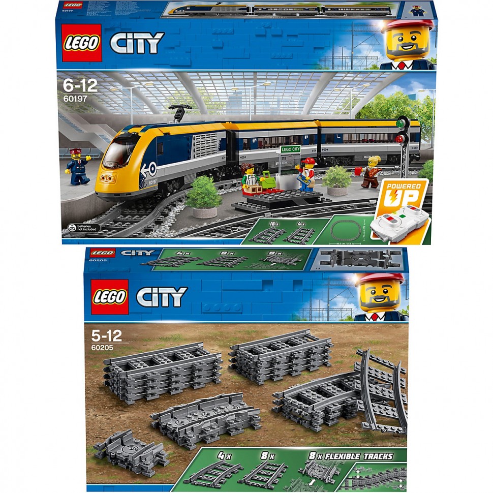 Купить Bundle LEGO City 60197 Personenzug + 60205 Schienen ЛЕГО  Пассажирский поезд+Рельсы в интернет-магазине Diskontshop.eu Германия всего  за 24 448 руб. в