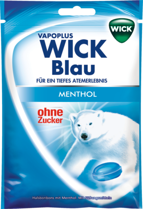 Wick Blau Ментол конфеты без сахара, 72 г