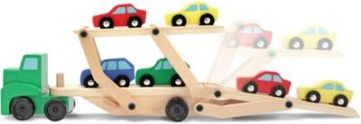 Melissa Doug Autotransporter aus Holz Деревянный автовоз