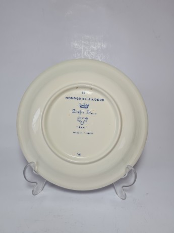 Delft Делфтский фарфор Винтажная тарелка "Птица и цветы" 20см, Голландия 1960г.