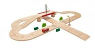 PLANTOYS Planworld Strassensystem aus Holz Autospielesets Дорожная система Planworld из деревянных автомобильных наборов