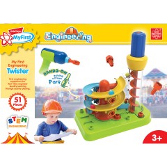 Edu-Toys Kugelbahn Bausatz mit elektrischer Hebeschraube Комплект шариковых направляющих с электрическим домкратом