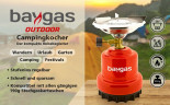 baygas baygas Gaskocher Campingkocher/Gaskocher aus Metallkorper Rot,1- Flammig fur Outdoor газовая плита Baygas походная печь/газовая плита из металлического корпуса красного цвета, 1 пламя для использования на открытом воздухе