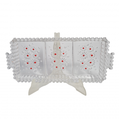 Поднос винтажный Walther Glas, хрусталь, 34 х 15.5, прямоугольный, Германия, 1970-80гг.