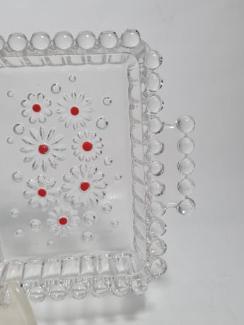 Поднос винтажный Walther Glas, хрусталь, 34 х 15.5, прямоугольный, Германия, 1970-80гг.