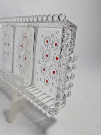 Поднос винтажный Walther Glas, хрусталь, 34 х 15.5, прямоугольный, Германия, 1970-80гг.