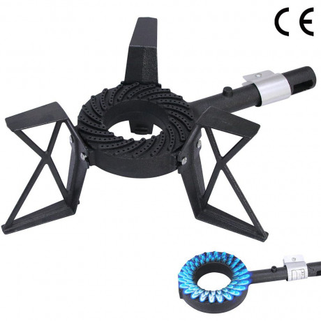 Mucola Mucola Gaskocher Hockerkocher 3 Bein Gaskocher Gasbrenner Campingkocher Gusseisen Stahl, (Premium-Gaskocher), regulierbar Газовая плита Mucola, табурет, плита, газовая плита на 3 ножках, газовая горелка, походная плита, чугунная сталь, (газовая пл