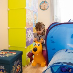 relaxdays 1 x Hupftier Hund gelb 1 x желтая копытная собака