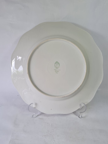 Блюдо винтажное Waldershof Bavaria с цветочным декором, фигурный край, фарфор, 28,5 x 4 см, Германия, 1960-70гг.