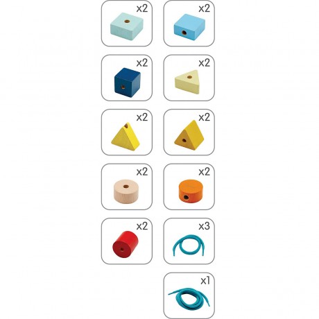 PLANTOYS Lernspiel Fadelschnure Geo Unit Link Fadelspiele Образовательная игровая линия Geo Unit Link многопоточные игры