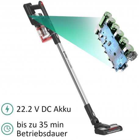 Zilan Zilan Akku-Hand-und Stielstaubsauger ZLN-2099, 140 W, beutellos, Multi Zyklonen Technologie, LED-Leuchte am Burstenkopf, 22.2 V DC Li-Ion Akku Беспроводной ручной пылесос Zilan ZLN-2099, 140 Вт, без мешка, технология мультициклона, светодиодная под