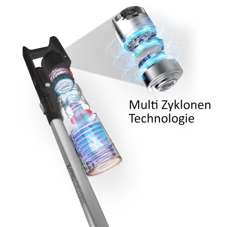 Zilan Zilan Akku-Hand-und Stielstaubsauger ZLN-2099, 140 W, beutellos, Multi Zyklonen Technologie, LED-Leuchte am Burstenkopf, 22.2 V DC Li-Ion Akku Беспроводной ручной пылесос Zilan ZLN-2099, 140 Вт, без мешка, технология мультициклона, светодиодная под