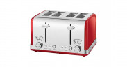 ProfiCook ProfiCook Toaster Vintage PC-TA 1194 rot/chrom, 1.630 Watt, fur 4 Scheiben Toast rot/chrom Тостер ProfiCook Vintage PC-TA 1194 красный/хром, 1630 Вт, на 4 ломтика тостов