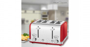 ProfiCook ProfiCook Toaster Vintage PC-TA 1194 rot/chrom, 1.630 Watt, fur 4 Scheiben Toast rot/chrom Тостер ProfiCook Vintage PC-TA 1194 красный/хром, 1630 Вт, на 4 ломтика тостов