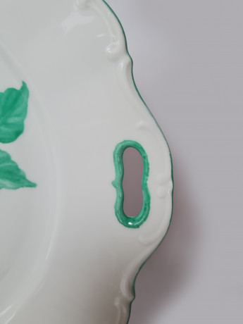 Seltmann Weiden Bavaria Тарелка с зеленым декором и фактурным рисунком, 27 см, Германия, 1960-70гг.