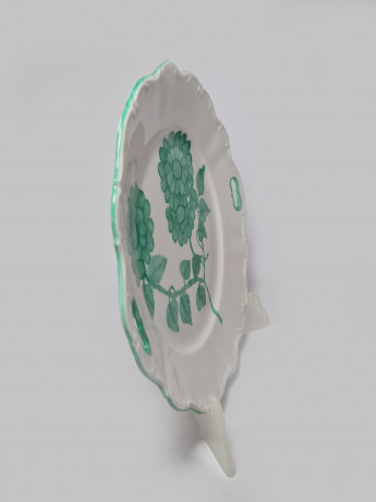 Seltmann Weiden Bavaria Тарелка с зеленым декором и фактурным рисунком, 27 см, Германия, 1960-70гг.