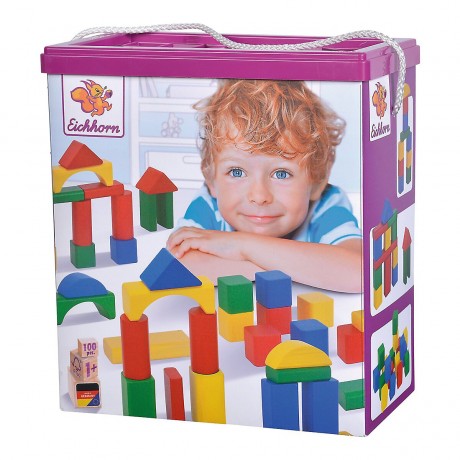 Eichhorn Holzbausteine bunt 100 Stuck Разноцветные деревянные блоки 100 шт.