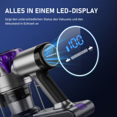 Grenintol Grenintol Akku-Stielstaubsauger Akku Staubsauger,Akku Handstaubsauger,Akkusauger 400W/33000pa, Akku-Hand-und Stielstaubsauger,60Mins,1.5L Staubbehalter Purple Беспроводной стержневой пылесос Grenintol, беспроводной ручной пылесос, беспроводной п
