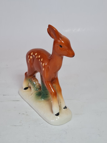 Фигурка винтажная "Олененок" Sitzendorf Thuringen, 12,5 x 10 см, Германия, 1960-70гг.